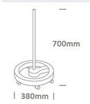 Stand ptr.magnifying lens LID11289, alb