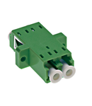 Standard LC-Duplex Coupling SM APC Polymer case green