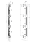 Suport montaj f. găurire 3-poli, pt. 30-120 x 10 pt. 185mm