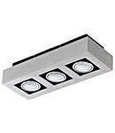 surface luminaire "Loke 1" 3x5W 3000K aluminium brushed IP20