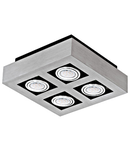 surface luminaire "Loke 1" 4x5W 3000K aluminium brushed IP20