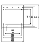 Surface mounting frame for LED Panel LANO 3 625x625mm, white