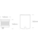 Termini-M LED 20W 1800lm 4000K 230V IP67 dim otel inoxidabil