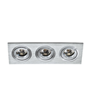 Terni Pro square / 3-fach 50W aluminium brushed IP20