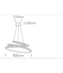 Terry-L LED, 50W, 3000lm, 3000K, 230V, IP20, alb