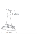 Terry-M LED, 45W, 2700lm, 3000K, 230V, IP20, alb