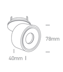 Testo-S 12W, 960lm, 3000K, 230V, IP20, 45°, alb