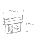 Theia LED 1W, 230V, 3 Hours Maintained, IP44, alb Recessed