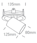 Tim 3 COB LED, 230V, 25W, 4000K, 1900lm, 36°, IP20, alb