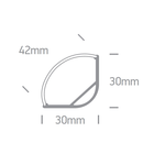 Triange aluminiu profile 7908/AL,+PC opal diffuser,2 meters