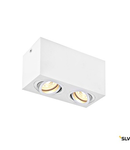 TRILEDO Double, indoor ceiling light, QPAR51, white, max 10W