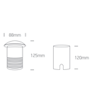 Tuwa-III-R 10W, 100-240V, GU10, IP67, aluminiu