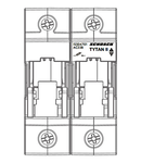 TYTAN, 2-pole, 63A, D02 + fuse monitoring, 24-60VDC