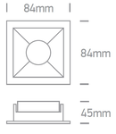 Ula 10W MR16 GU10 IP20 alb cu alama reflector