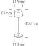 Vana TL USB 3,3W 200lm 3000K Ra80 IP65 dim maro