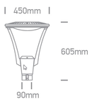 Vienna LED 30W 4000K 2700lm, IP65, gri