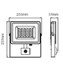 VT-30-S 30W 2400lm 3000K 230V IP65 black sensor