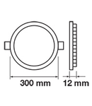 VT-3107 30W lm 4000K 230V IP20 alb