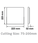 VT-625SQ 24W 1800lm 4000K 230V IP20 alb