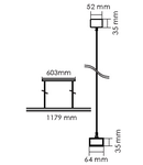 VT-7-61 60W 6600lm 4000K 230V IP20 1-10V argintiu