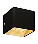 Wall luminaire "Sania 3" 5W 3000K black /gold leaf plated