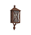 Wall luminaire Gaudesi 60W brown-antik