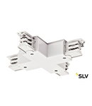 X-connector for S-TRACK 3-circuit track, traffic white