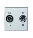 Priza TV/RD Bticino HC4211D Axolute - Priza TV-RD , 2M, argintiu