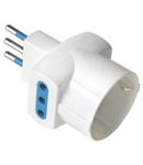 Adaptor stecher Italia – 1 schuko + 2 italia 