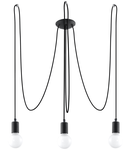 Candelabru EDISON 3 negru