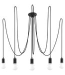 Candelabru EDISON 5 negru