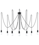 Candelabru EDISON 7 negru