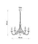 Candelabru MINERWA 5 negru