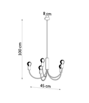 Candelabru PICCOLO 5 negru