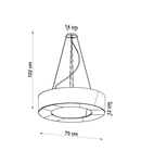 Candelabru SATURNO SLIM 70 alb