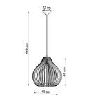 Lampa suspendata APRILLA wood