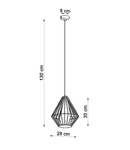 Lampa suspendata DEMI alb