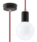 Lampa suspendata EDISON negru&red