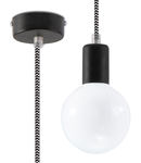 Lampa suspendata EDISON negru&alb