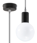 Lampa suspendata EDISON gri