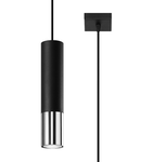 Lampa suspendata LOOPEZ 1 negru/crom