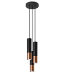 Lampa suspendata LOOPEZ 3P negru/copper