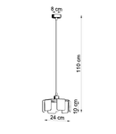 Lampa suspendata TULIP alb