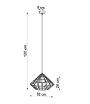 Lampa suspendata UMBERTO alb