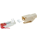 RJ 45 plug screned fawn Hirose (VE=50)