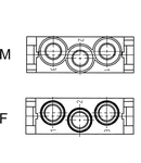 Conector industrial MCS 3 CM-HV MODULE