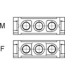 Conector industrial EPIC MCB 3 KOAX MODULE