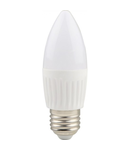 Bec LED lumanare cu baza din ceramica, model C37, 9W=75W, 2700K, lumina calda, dulie E27