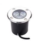 Spot LED pardoseala 3W=15W, Ø80mm, 6400K, lumina rece