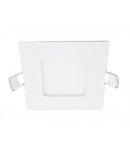 Spot Led Slim Patrat 85x85mm, 3W=25W, 6400K, lumina rece